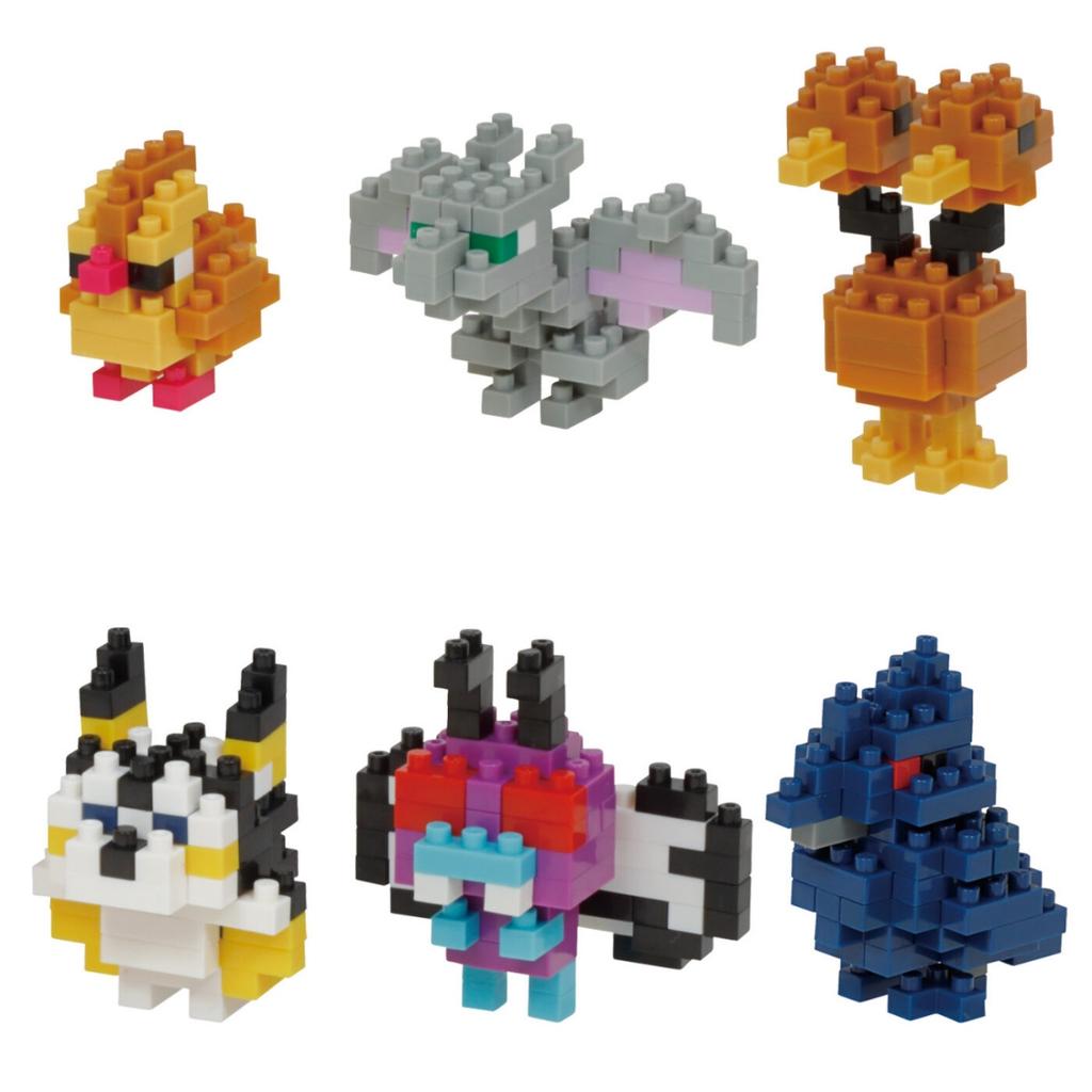 Kawada nanoblock Mini Nano Pokémon Flying Type NBMC_31S 1BOX (6pcs) Complete Set Building Toy Japan