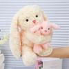 Rabbit Cartoon Cute Holding Small Rabbit Plush Toy For Bedroom Playroom And