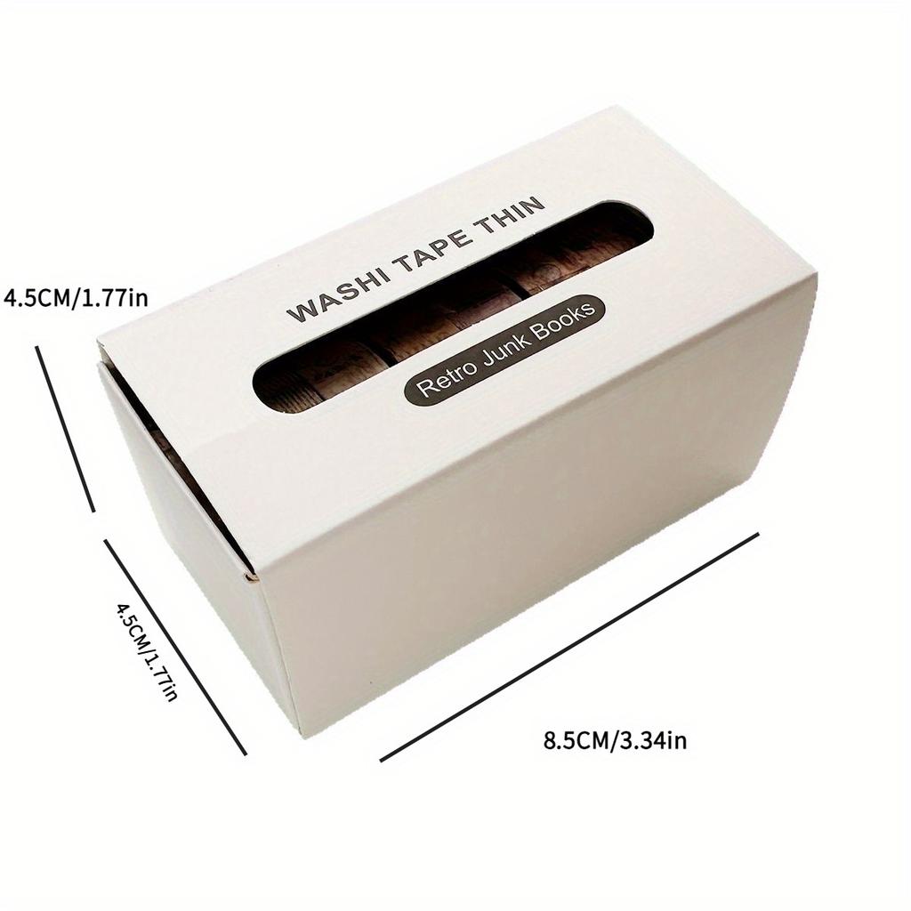 8 Rolls/set Retro Style Paper Tape Lattice Hand Tent Tape Small Floral Hand Tent Tape Decorative Material Sticker