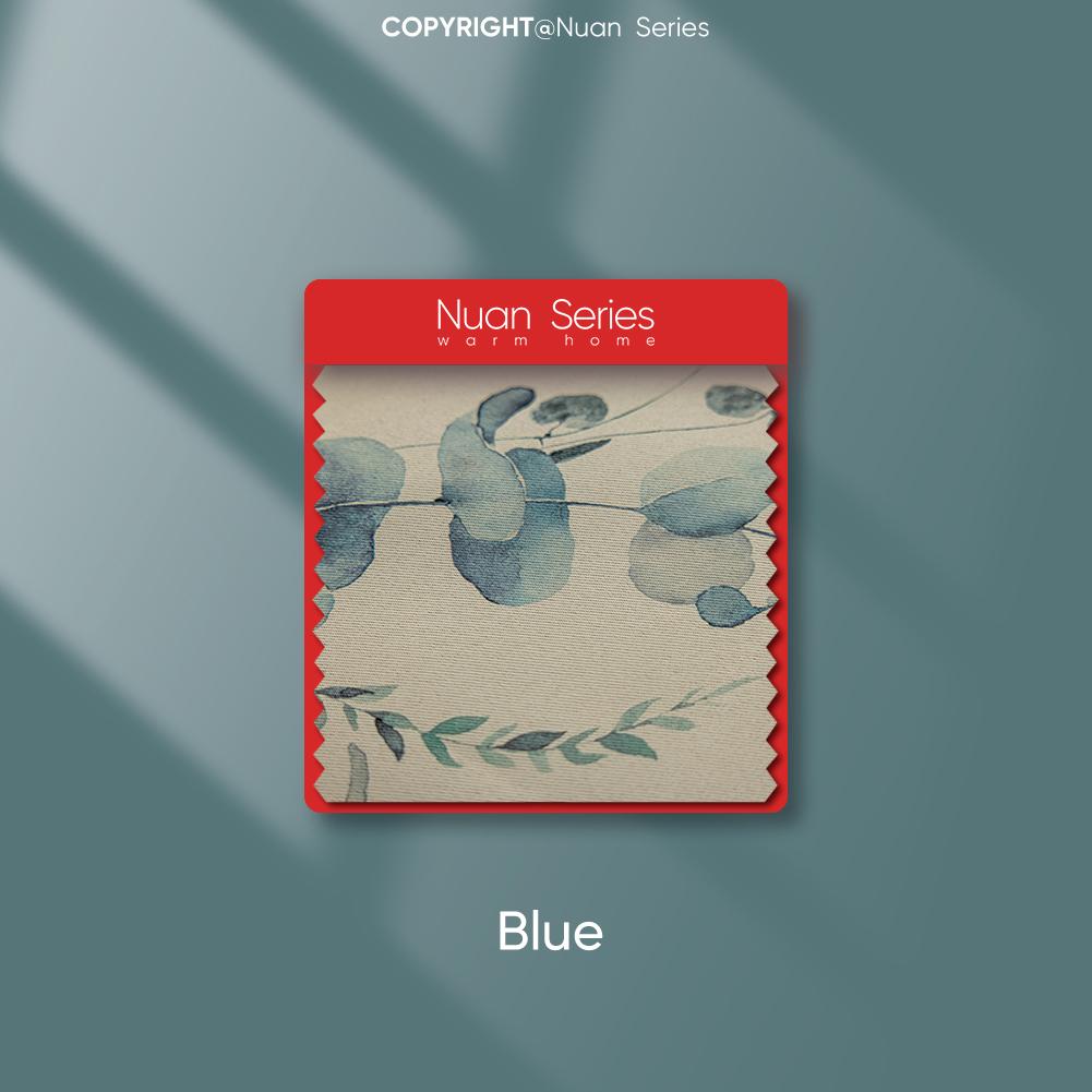 1PC Nuan Series 70-80% Blackout, Hand Painted Green Plant Printed Curtains, American Pastoral Style Curtains for Bedroom Living Room Home Decor