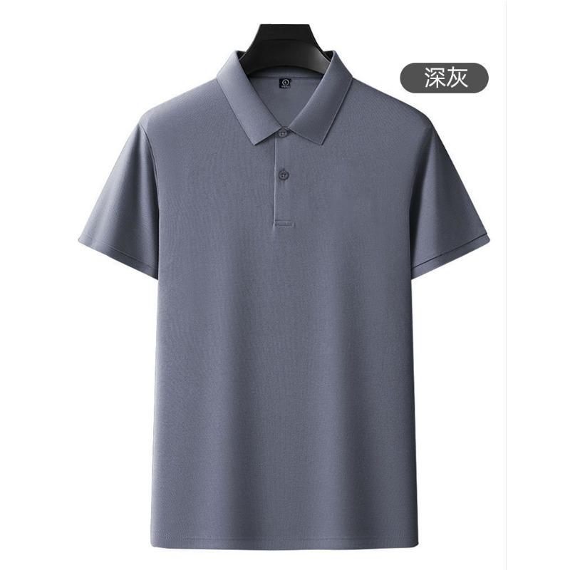 Summer Mens 100 Percent Combed Cotton Polo Shirt Short Sleeve Solid Top