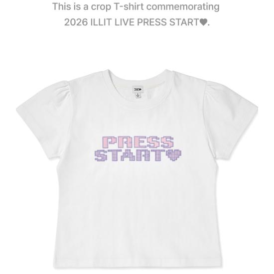 ILLIT Tricou Scurt LIVE PRESS START