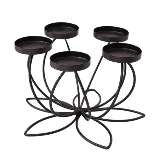 1/3/4/5-Candle Iron Candle Holder Decorative Tabletop Candlestick Holder Stand for Wedding Event Mantel Kitchen Dining Table Decor