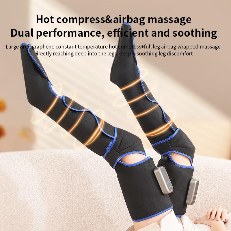 3-speed Temperature Full Leg Wrap Air Pressure Massage Machine Intelligent Airbag Knee Protector Adjustment Wireless Leg Massager