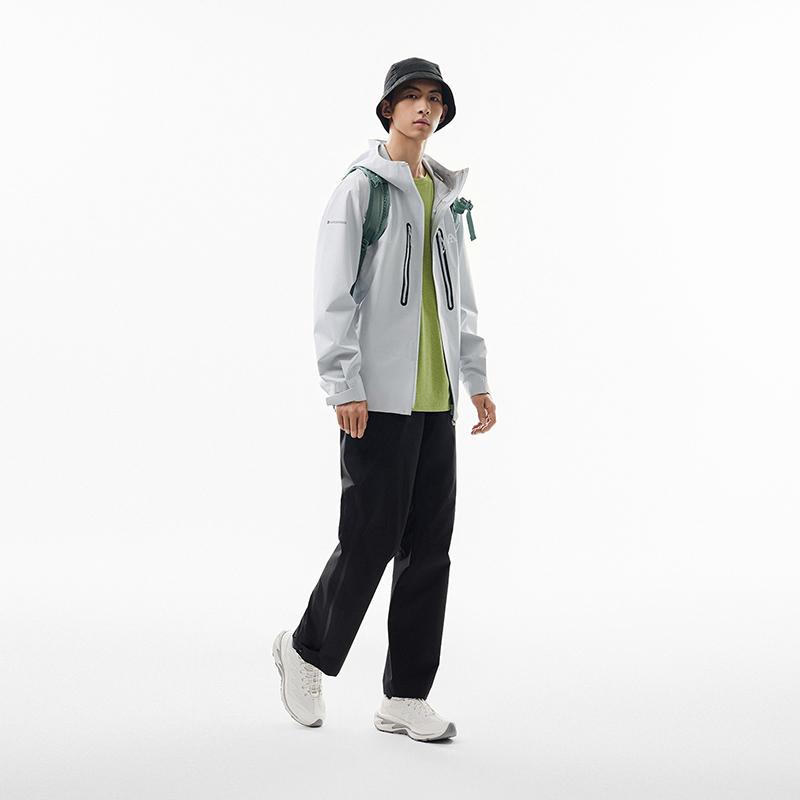 Anta Outdoor Series Simple Solid Color Hard Shell Versatile Loose Fit Hooded Waterproof UV Resistant Breathable Windproof Jacket 952536601-5