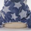 Dog Fleece Clothes Star Pattern 4 Legs Coral Fleece Puppy Hoodie for Autumn Winter Blue M