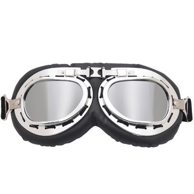 Óculos de Aviador Vintage Steampunk para Motocicleta, Óculos de Equitação Retro à Prova de Vento Ajustáveis para Homens Mulheres