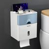 Toilet Tissue Box Waterproof Punch-free Toilet Paper Toilet Paper Rack Toilet Wall-mounted Paper Box Paper Roll