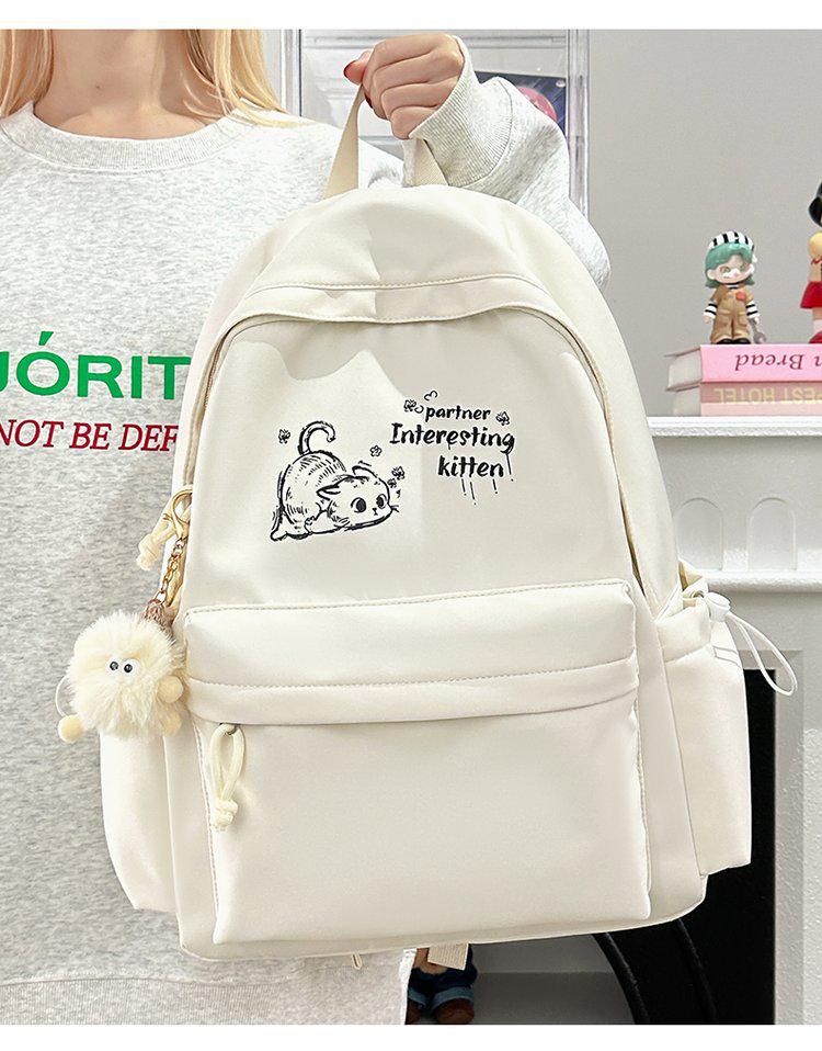 Large Capacity College-Style Backpack for Girls - Perfect for Junior High To University Students and Casual Travel.