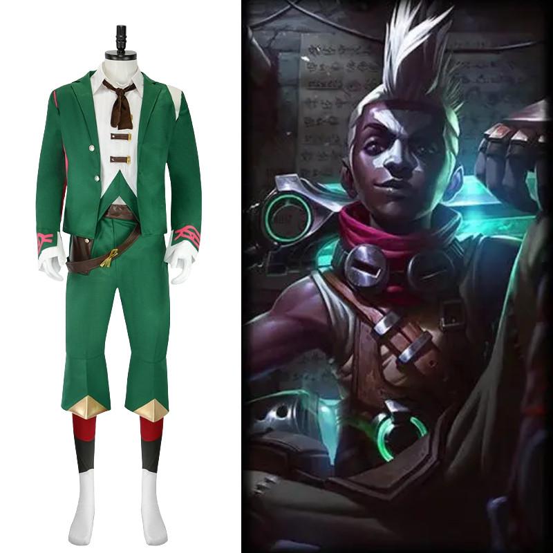 Of League Arcane Legends Ekko Game Cosplay Costume Halloween Stage Performance
