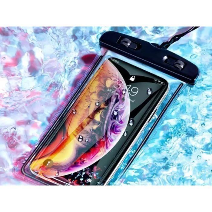 Pochettes Étanches - E.F.CONNECTION - Lot de 2 - Noir - Compatible iPhone - Accès Écran Tactile