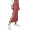 Women's Skirt, Solid Color Bag Hip Skirt, Split Long Skirt