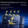 GaN Multi-Port Fast Charger with Retractable Cable for Huawei, Apple & Android Devices.
