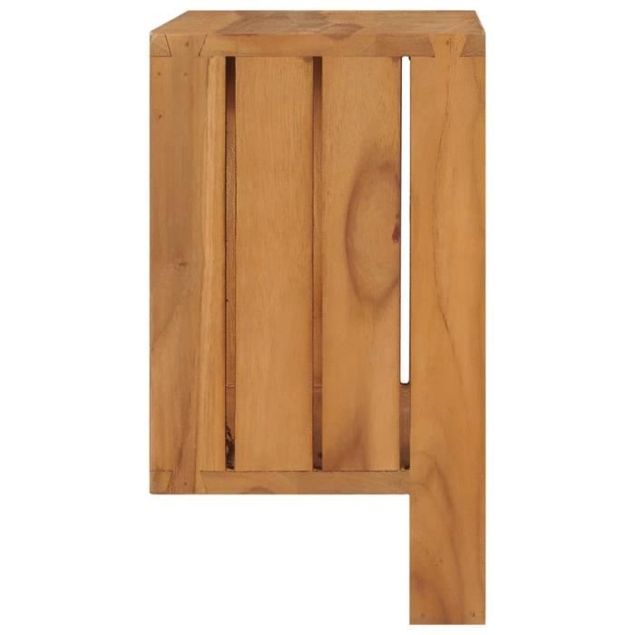 VidaXL Porte-serviette mural 35x20x35 cm Bois de teck solide