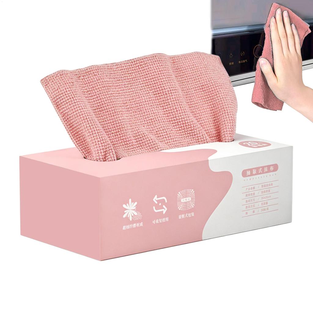20Pcs Microfiber Pull Out Reusable Kitchen Towels Super Absorbent Cleaning Cloths for Kitchen Dishwashing Surface Cleaning Rags