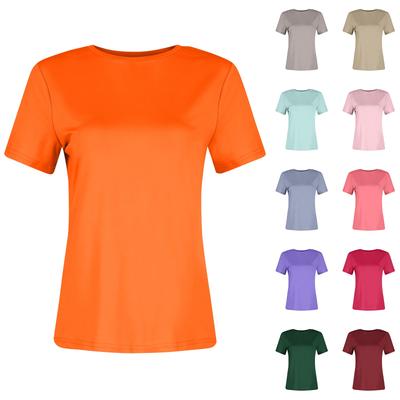 Women Short Sleeve  Soild  Sexy Cute Tee Slim Fit Tight Crop-Top T Shirt