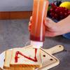 1/2/4/6 Stück Gewürz-Quetschflaschen mit Kappen, Kunststoff-Quetschspender mit Messangaben für Ketchup, BBQ, Saucen, Sirup