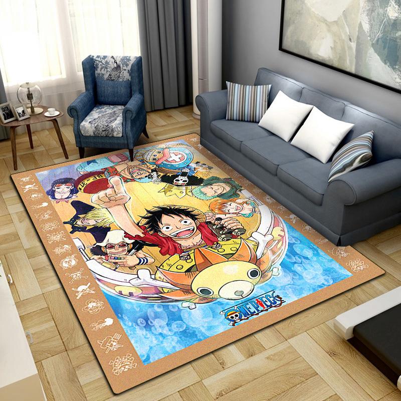 One Piece Anime Puzzle Print Rug Living Room Home Fashion Decoration Office Desk Chair Carpet LXR178 60x90cm