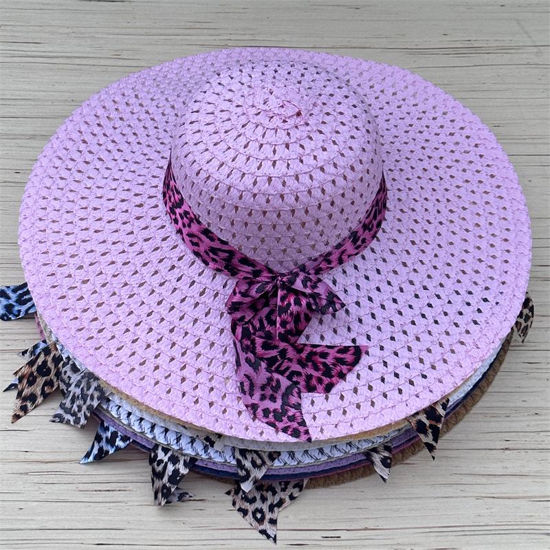 Lady Straw Hat Summer Women Anti-Uv Women Beach Hat Wide Brim Cap Sunshade Lady Straw Hat Fishing Outdoor Wide Brim Cap
