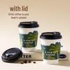 Deli Disposable Double-Layer Hot Drink Paper Cups with Lids