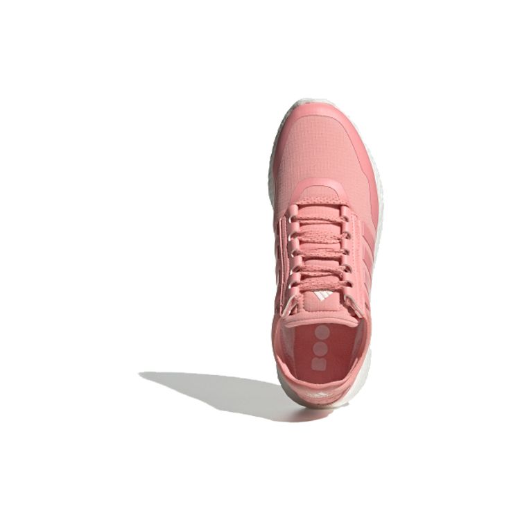 Adidas Rocket Boost Round Toe Lace-Up Fabric Breathable Lightweight Low-Top Running Shoes Women Running Shoes Pink FW7780