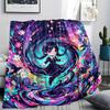 Wednesday Addams Print Flannel Blanket, Ultra Soft High Quality All Seasons Warm Throw, Home Decor Cozy Blanket, Perfect Christmas Gift