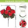 5-Head Design Artificial Geranium Flowers UV Resistant DIY Decoration Artificial Crabapple Blossom Simulated Flower