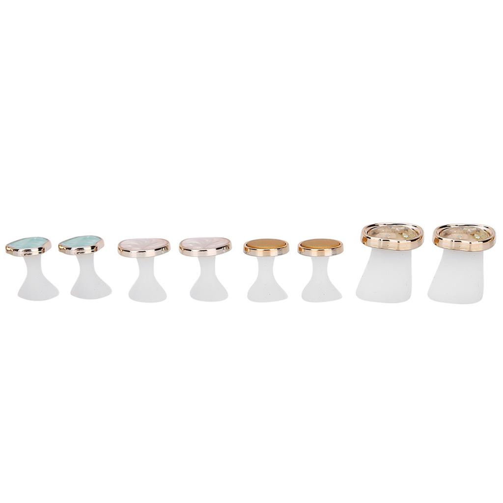 8pcs Silicone Nail Art Toe Separator Washable Reusable Toe Separation Tool Pedicure CareMY-02