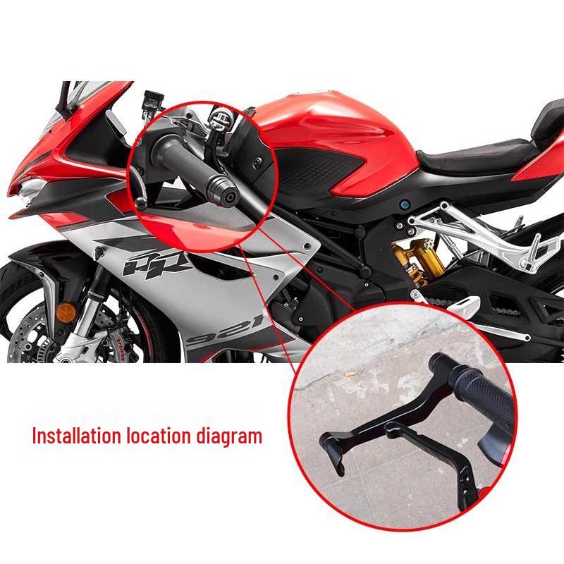 Qianjiang Sai 800 Bull Horn Handguards Sai 921: Anti-Fall Handlebar Protection & Bar End Plugs.