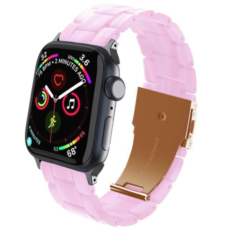 Resin Strap for Apple Watch Band 44mm 40mm 42mm 40mm Accessoreis Luxury Watchband Belt Bracelet iWatch Series 3 4 5 Se 6 Band