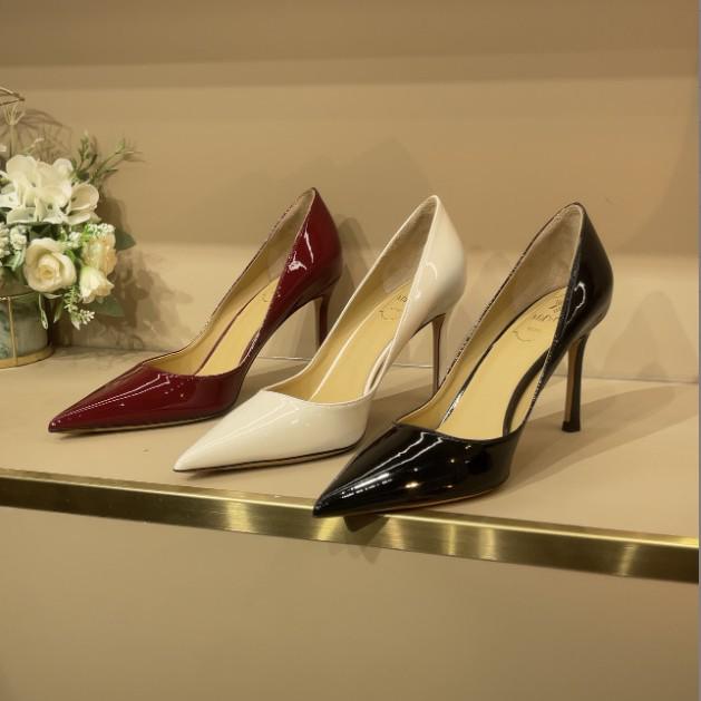 Leder Spitzschuh Stiletto High Heels 2025