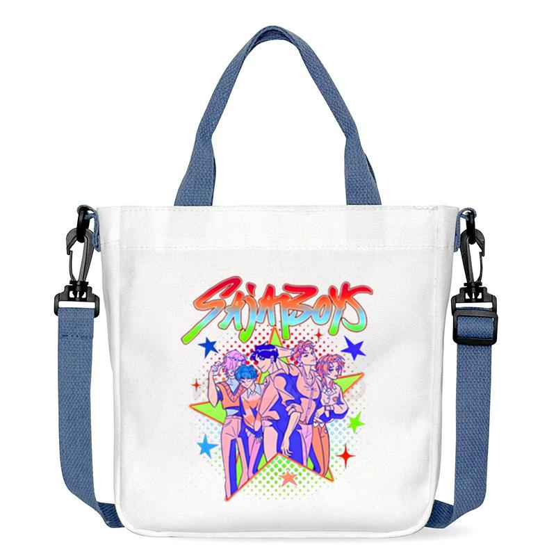 Anime Cartoon Print Office Worker Commuter Portable Messenger Bag Student Large Capacity Casual Handbag
