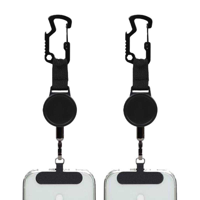 Retractable AntiTheft Phone Holder Coated Steel Cable Phone Mount For Secure Phone Attachments In Travel And Sports