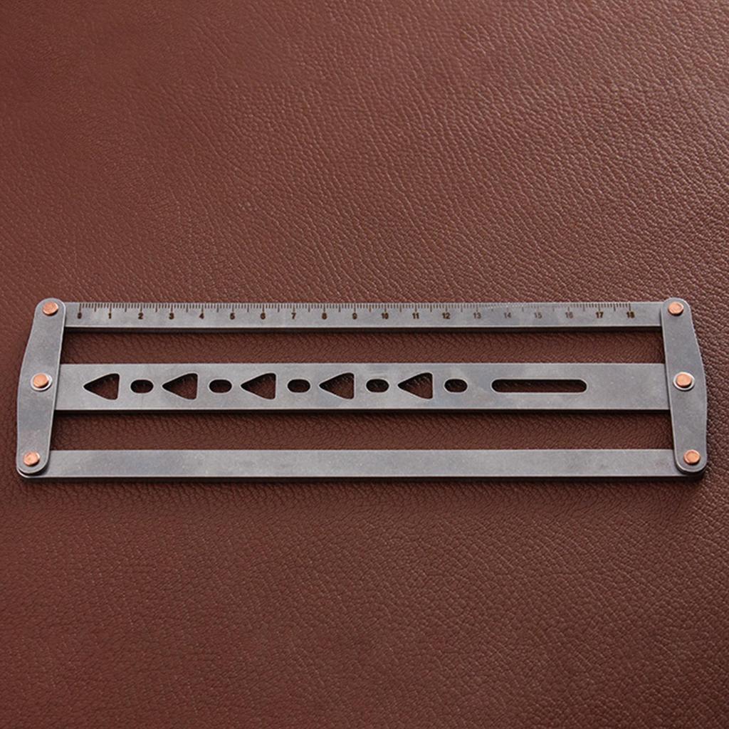 Leather Belt Auxiliary Positioning Punch Ruler Punch Hole Spacing Tools Sturdy Portable Belt End Tool Belt Strap Head End Ruler