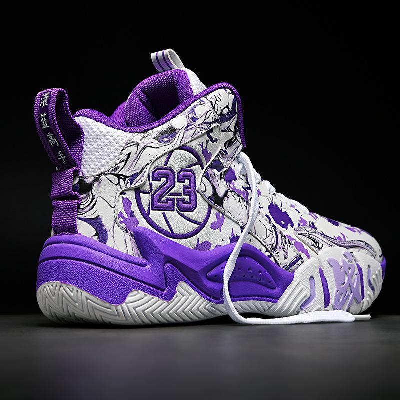 High-top Basketball Shoes Men's Combat Boots Actual Training Teenagers Primary and Secondary School Students Adult Men's Sports Shoes