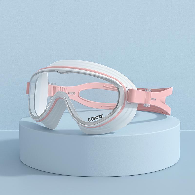 Big-frame Swimming Goggles Three Layers Lens Swimglasses Waterproof Non-slip Anti-fog Goggles Adults Swimming Eyewear Unisex