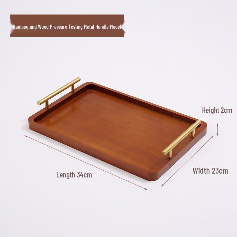 A1 Rectangular Solid Wood Serving Tray 34 x 23 x 2 cm