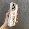 Cute Flower Rabbit Phone Case For Samsung Galaxy S26 S25 S24 S23 S22 S21 Ultra Plus FE A15 A16 A35 A54 A55 A56 5G Silicone Cover