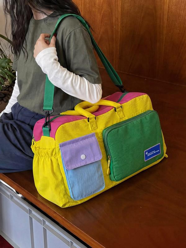 Lightweight Multi-Color Travel Bag: Handheld, Fits Luggage Handles, Perfect for Business Trips, Gym, and Boarding