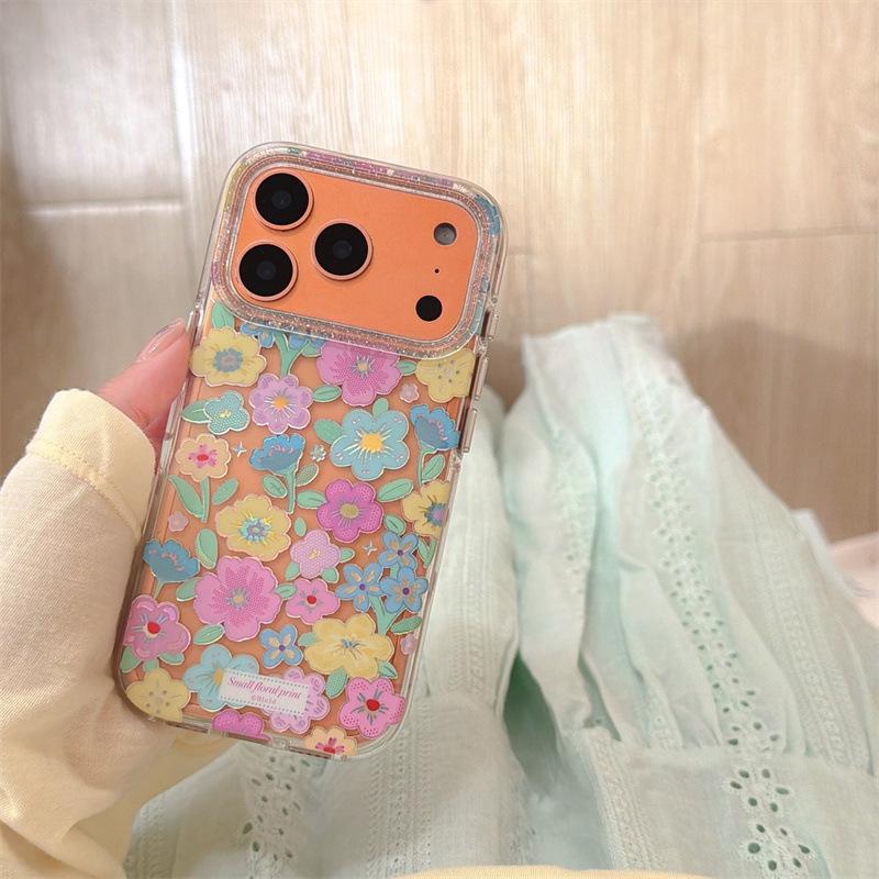 

Spring Fresh Green Leaves & Colorful Flowers iPhone 17/16 Pro Max/15/14 Case iPhone 15 Pro Max