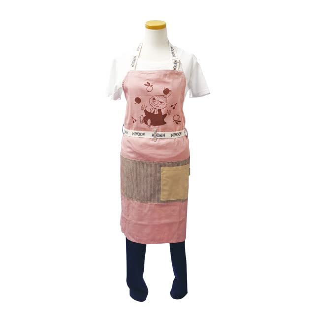 Watanabe Moomin Little My Center Front Length Width Cotton Apron, 80.5cm/Body 81cm, MM-7228