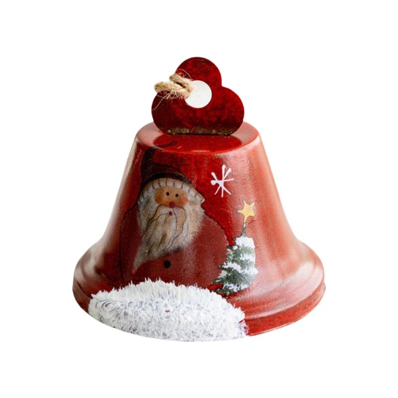 Iron Christmas Santa/Snowman Bells Hanging Pendant Home Festival Window Ornament Holidays Office Embellishment