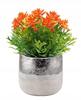 Decorative Concrete Flowerpot 12x13 Cm Silver