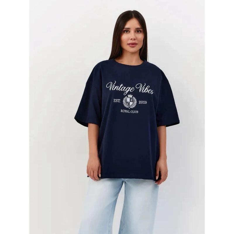 New Printed Letter T-shirt European and American New Fashion Print Round Neck Short Sleeve Cotton T-shirt Top