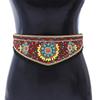 Bohemian Multicolored Beaded Belt Handwoven Adjustable Waistband For Women Ethnic Style Festival Accessory