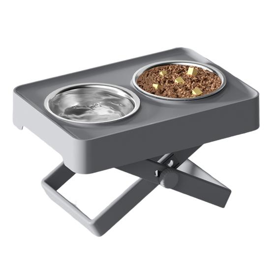 Erhöhte Hundenäpfe Höhenverstellbarer Erhöhter Hundenapf Rutschfester X-förmiger Ständer mit Edelstahl