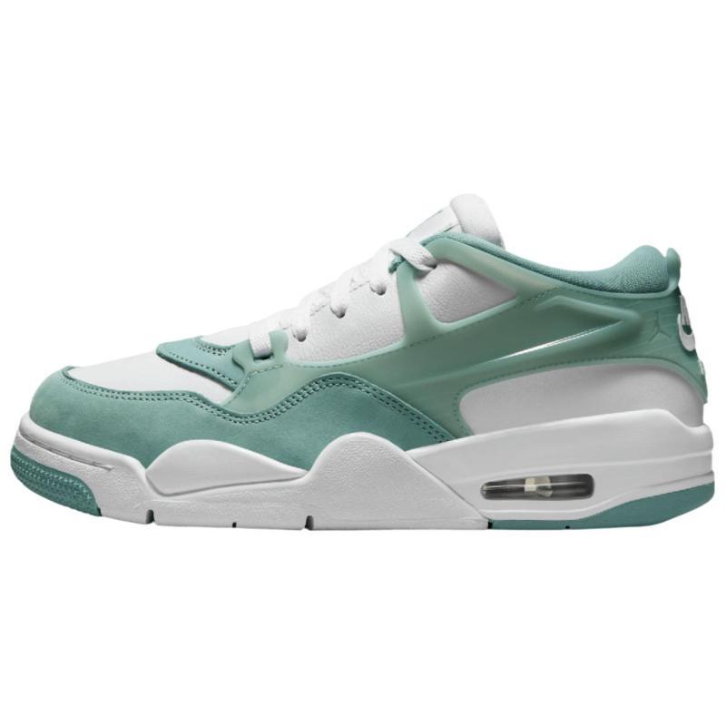 Jordan Air Jordan 4 Anti Slip Wear Resistant Low Top Vintage Basketball Shoes Women's White Green Jordan FQ7940-138