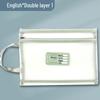 Double-Layer Mesh A4 Handheld Transparent Document Bag for Students - Textbook & Paper Organizer