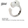 Adjustable Dog Ring Couple Finger Ring Opening Design Band Imitation