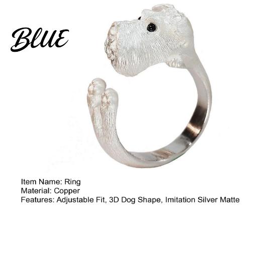 Adjustable Dog Ring Couple Finger Ring Opening Design Band Imitation